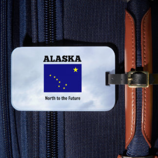 Étiquette À Bagage Drapeau et slogan de l'Alaska