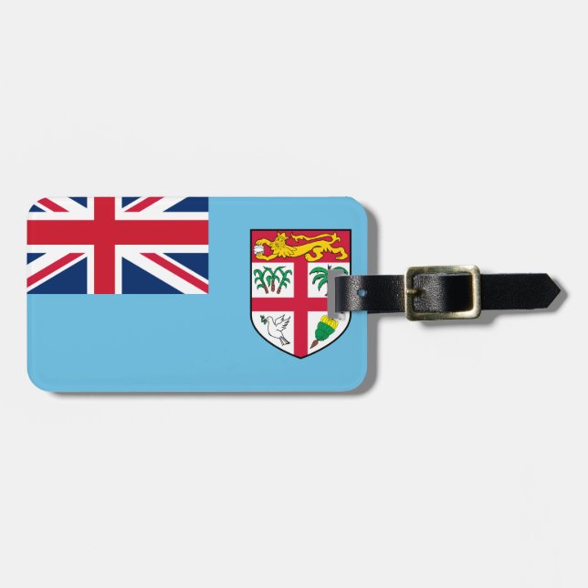 Étiquette À Bagage Drapeau Fidji (Devant horizontal)
