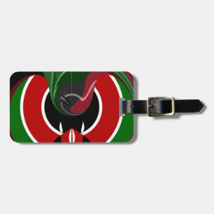 Étiquette À Bagage Drapeau Fluid Kenyan : Un design moderne