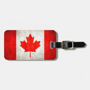 Étiquette À Bagage Drapeau grunge du Canada
