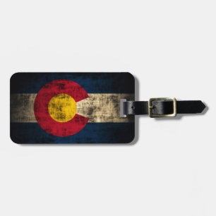 Étiquette À Bagage Drapeau grunge du Colorado