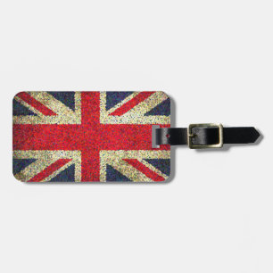 Étiquette À Bagage Drapeau grunge d'Union Jack de regard