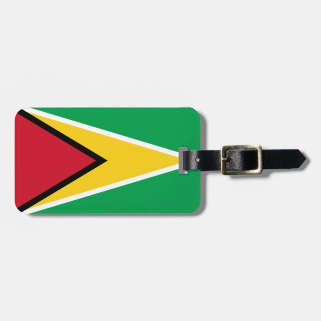 Étiquette À Bagage Drapeau Guyana (Devant horizontal)