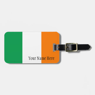 Étiquette À Bagage Drapeau irlandais nommé fait sur commande