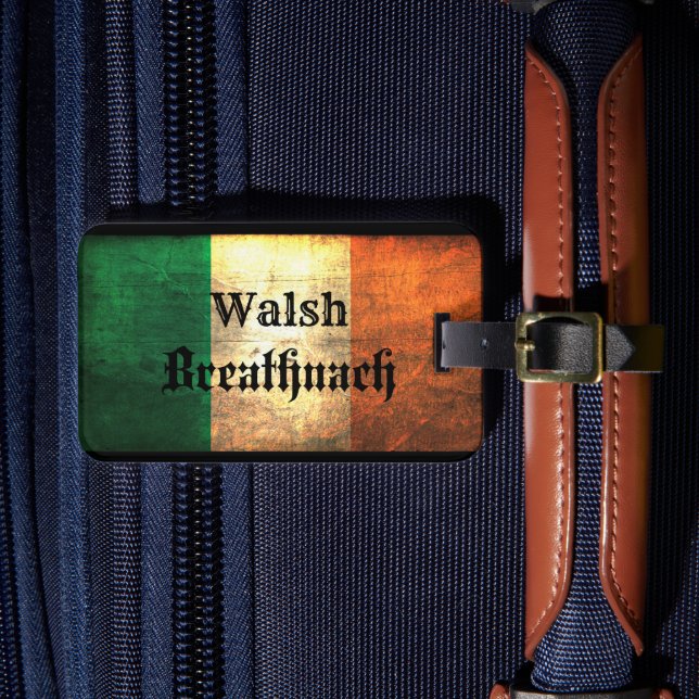 Étiquette À Bagage Drapeau irlandais Walsh (Insitu Rectoal 4)