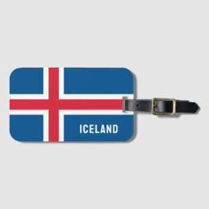 Étiquette À Bagage Drapeau Islande