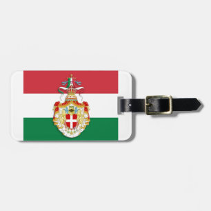 Étiquette À Bagage Drapeau italien avec insigne du Royaume d'Italie