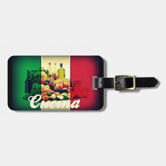 Étiquette À Bagage Drapeau italien de Cucina