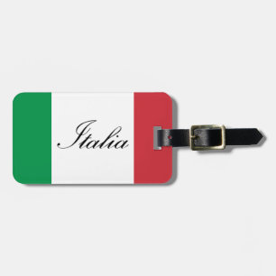 Étiquette À Bagage Drapeau italien - drapeau de l'Italie - l'Italie
