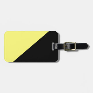 Étiquette À Bagage Drapeau jaune et noir de capitalisme d'Anarcho
