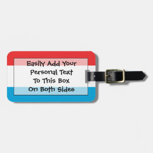 Étiquette À Bagage Drapeau Luxembourg Easy ID Personal