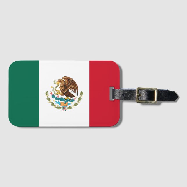 Étiquette À Bagage Drapeau mexicain - Drapeau mexicain (Devant Horizontal)