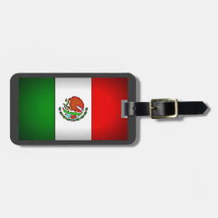 Étiquette À Bagage Drapeau mexicain stylisé