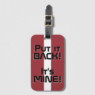 Étiquette À Bagage Drapeau national de Lettonie Funny Patriotique