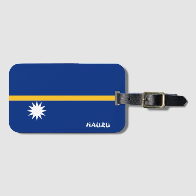 Étiquette À Bagage Drapeau national de Nauru patriotique (Devant Horizontal)