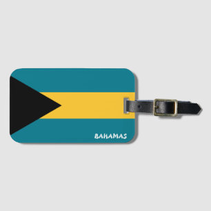 Étiquette À Bagage Drapeau national des Bahamas Patriotique