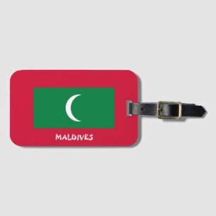 Étiquette À Bagage Drapeau national des Maldives patriotique