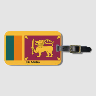 Étiquette À Bagage Drapeau national du Sri Lanka Patriotique