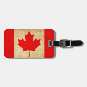 Étiquette À Bagage Drapeau national patriotique personnalisé du Canad