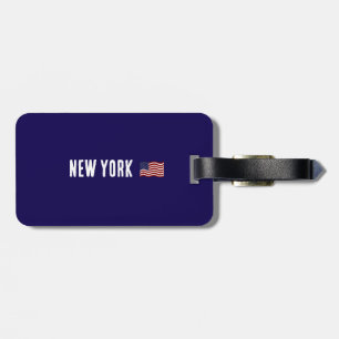 Étiquette À Bagage Drapeau New York/États-Unis