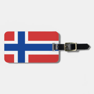 Étiquette À Bagage Drapeau norvégien personnalisé (drapeau Norske)