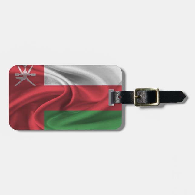 Étiquette À Bagage Drapeau Oman (Devant horizontal)