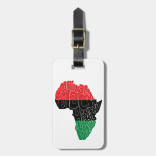 Étiquette À Bagage Drapeau panafricain Noir Histoire Mois Art Design