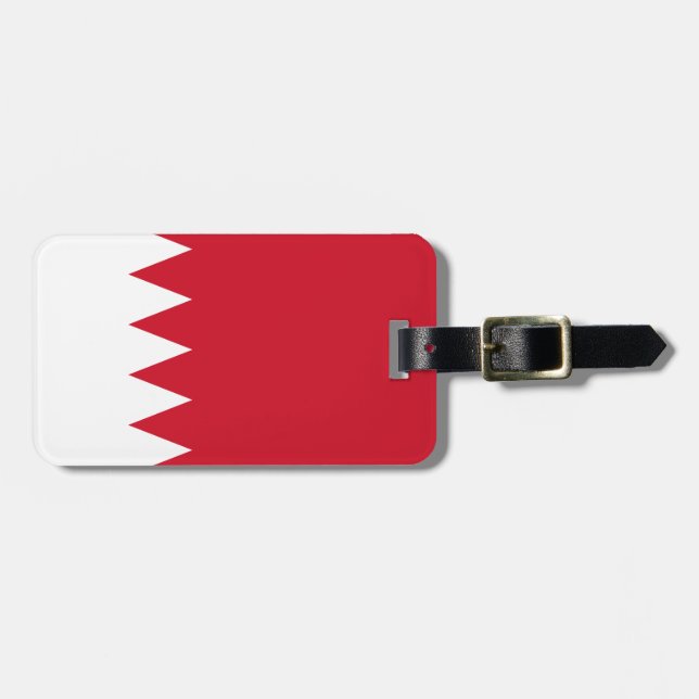 Étiquette À Bagage Drapeau patriotique de Bahreïn (Devant horizontal)