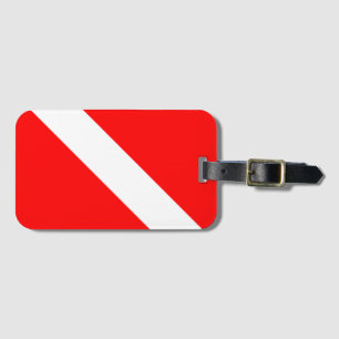 Étiquette À Bagage Drapeau Plongée Plongée Plongée Plongée Diver Down