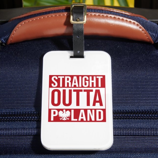 Étiquette À Bagage Drapeau Polska cool droit devant Pologne (Insitu Rectoal 2)