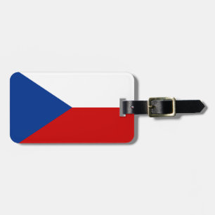 Étiquette À Bagage Drapeau République tchèque