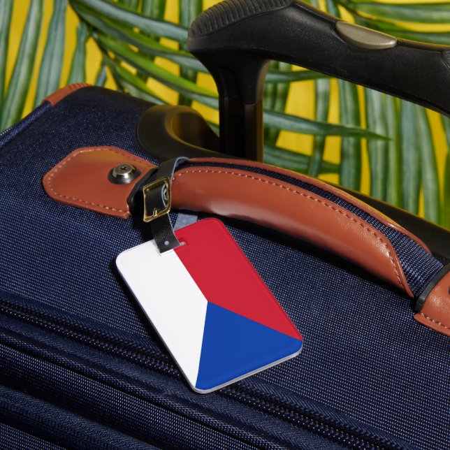 Étiquette À Bagage Drapeau République tchèque (Insitu Rectoal 1)