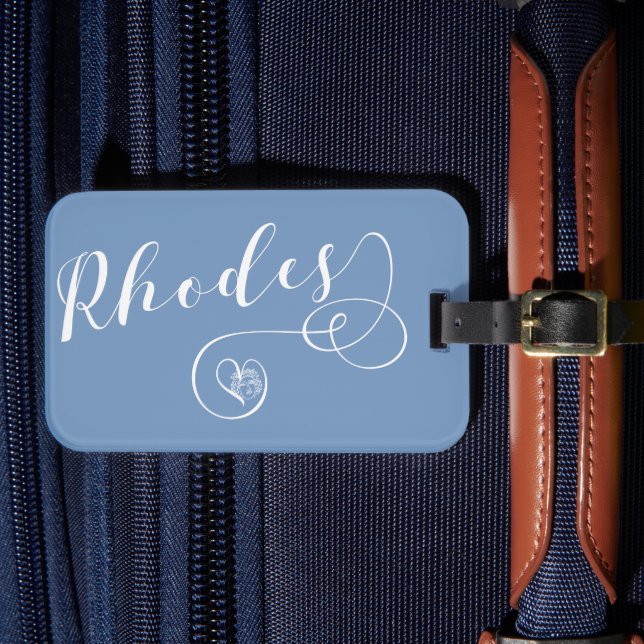 Étiquette À Bagage Drapeau Rhodes En Coeur, Grèce (Insitu Rectoal 4)