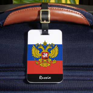 Étiquette À Bagage Drapeau russe patriotique drapeaux russes