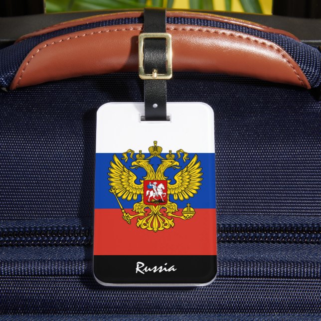 Étiquette À Bagage Drapeau russe patriotique drapeaux russes (Insitu Rectoal 2)