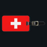 Étiquette À Bagage Drapeau Suisse<br><div class="desc">Drapeau Suisse</div>