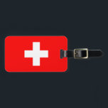Étiquette À Bagage Drapeau Suisse<br><div class="desc">Drapeau Suisse</div>