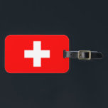 Étiquette À Bagage Drapeau Suisse<br><div class="desc">Drapeau Suisse</div>