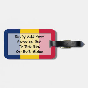 Étiquette À Bagage Drapeau Tchad Easy ID Personnel