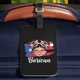 Étiquette À Bagage Drapeau tendance Boricua Girl Porto Rico