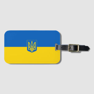 Étiquette À Bagage Drapeau ukrainien Armoiries