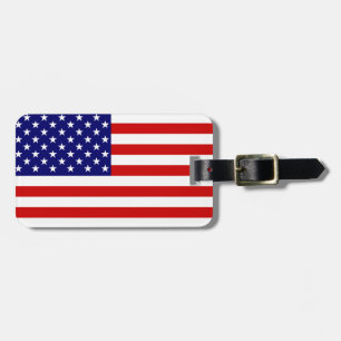 Étiquette À Bagage Drapeau USA, avec nom, adresse...