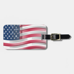 Étiquette À Bagage Drapeau USA enrichi : Conception artistique à couc
