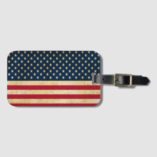 Étiquette À Bagage Drapeau vintage patriotique américain