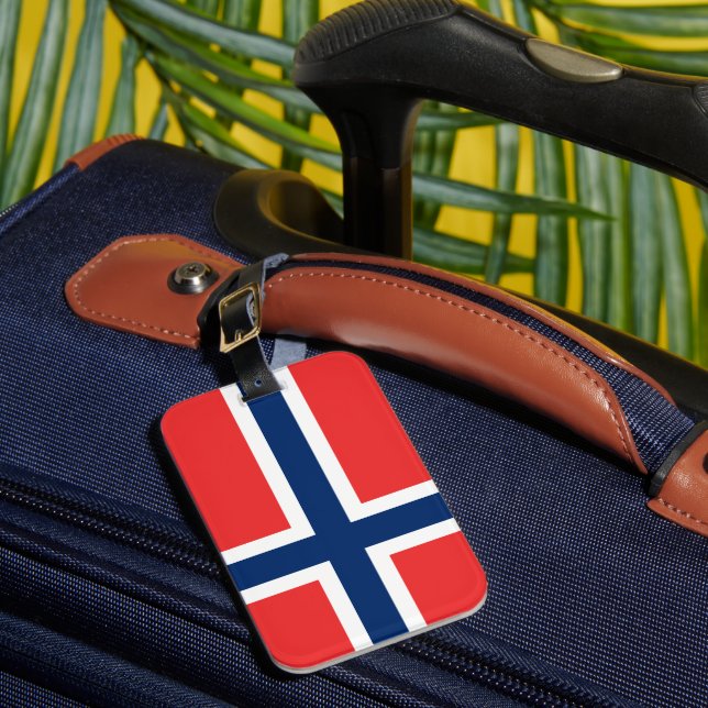 Étiquette À Bagage Drapeaux norvégiens pour bagages et valises (Insitu Rectoal 1)