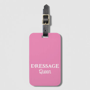 Étiquette À Bagage Dressage Queen rose rétro Script équestre
