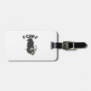 Étiquette À Bagage Drôle de corbeau F-Caw-F vintage humour essentiel