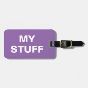 Étiquette À Bagage Drôle étiquette de bagage avec 'My Stuff' écrit de