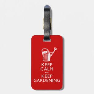 Étiquette À Bagage Drôle Garder le calme et Garder jardiner Gardener'