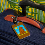 Étiquette À Bagage Drôle gros chien Brown assis au soleil<br><div class="desc">Voyagez avec style avec ces étiquettes de bagages de chien de dessin animé présentant un gros hound brun sous un ciel ensoleillé. Conçues pour les amoureux de les chiens et les amateurs d'illustrations joyeuses, ces étiquettes vous aident à identifier vos sacs rapidement tout en ajoutant une touche de plaisir à...</div>